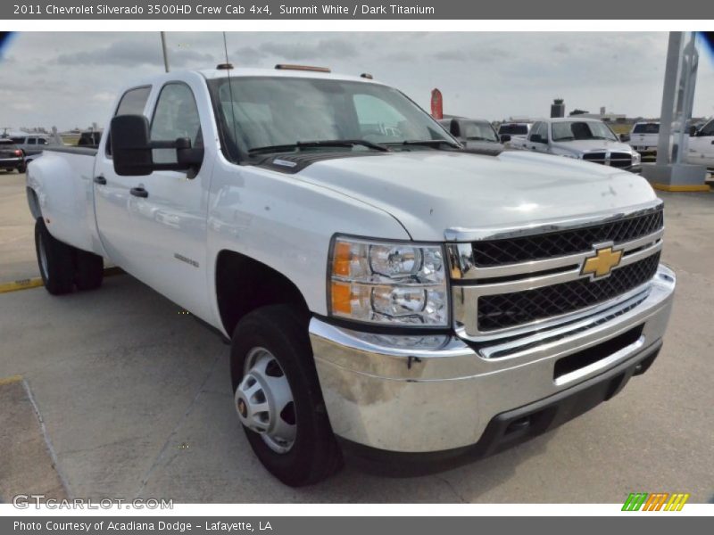 Summit White / Dark Titanium 2011 Chevrolet Silverado 3500HD Crew Cab 4x4