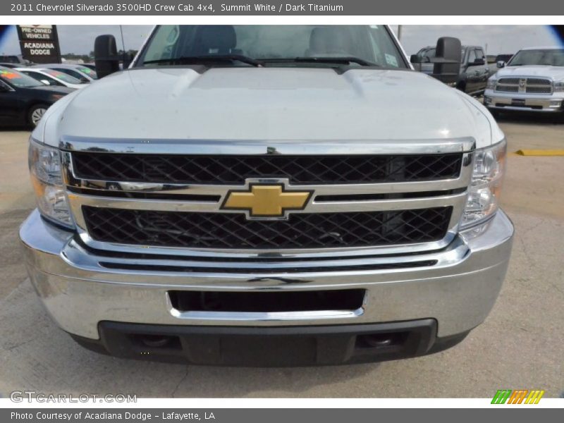 Summit White / Dark Titanium 2011 Chevrolet Silverado 3500HD Crew Cab 4x4