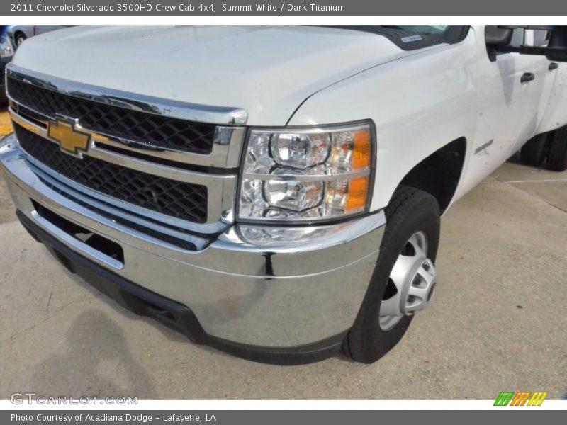 Summit White / Dark Titanium 2011 Chevrolet Silverado 3500HD Crew Cab 4x4