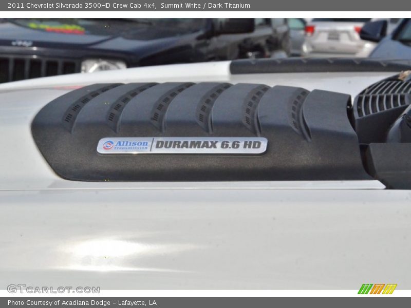 Summit White / Dark Titanium 2011 Chevrolet Silverado 3500HD Crew Cab 4x4