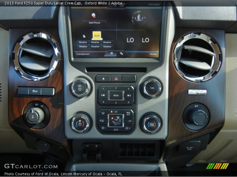 Controls of 2013 F250 Super Duty Lariat Crew Cab