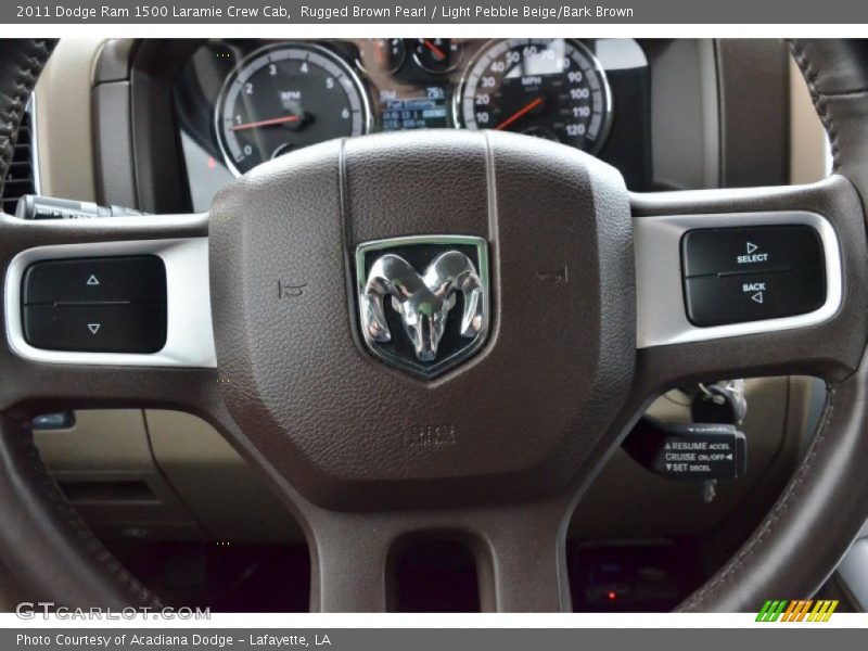 Rugged Brown Pearl / Light Pebble Beige/Bark Brown 2011 Dodge Ram 1500 Laramie Crew Cab