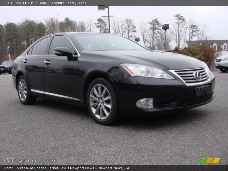 Black Sapphire Pearl / Black 2010 Lexus ES 350