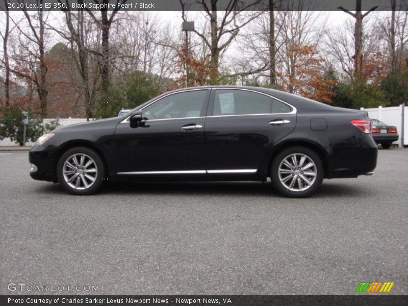 Black Sapphire Pearl / Black 2010 Lexus ES 350