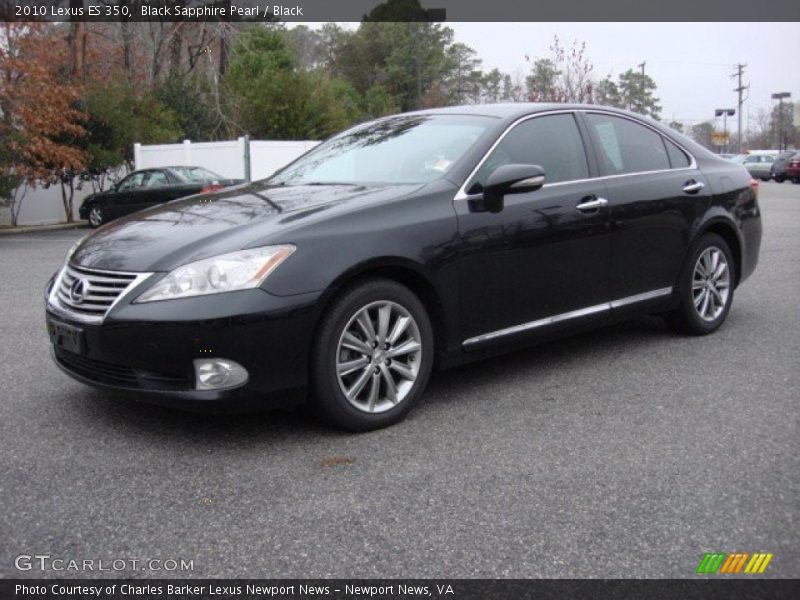 Black Sapphire Pearl / Black 2010 Lexus ES 350