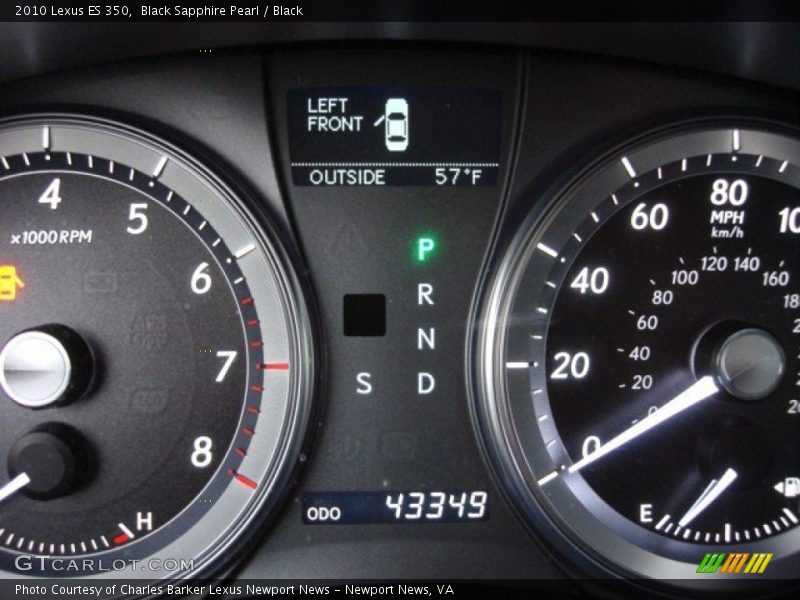 Black Sapphire Pearl / Black 2010 Lexus ES 350