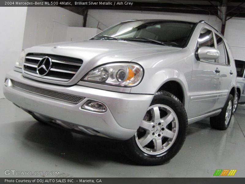 Brilliant Silver Metallic / Ash Grey 2004 Mercedes-Benz ML 500 4Matic