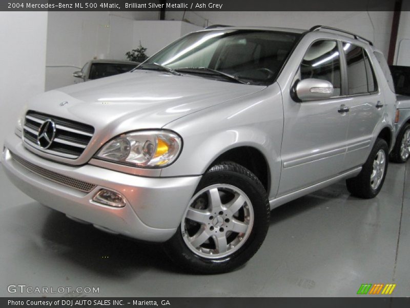 Brilliant Silver Metallic / Ash Grey 2004 Mercedes-Benz ML 500 4Matic