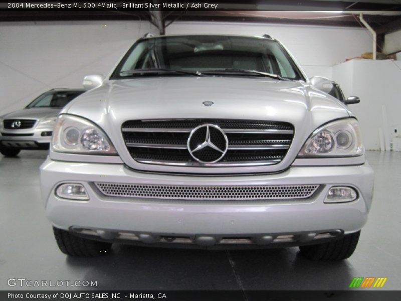 Brilliant Silver Metallic / Ash Grey 2004 Mercedes-Benz ML 500 4Matic