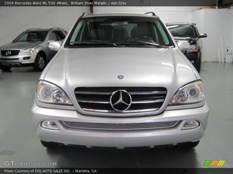Brilliant Silver Metallic / Ash Grey 2004 Mercedes-Benz ML 500 4Matic