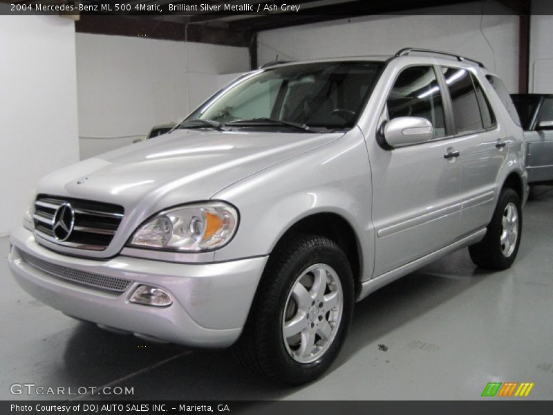Brilliant Silver Metallic / Ash Grey 2004 Mercedes-Benz ML 500 4Matic