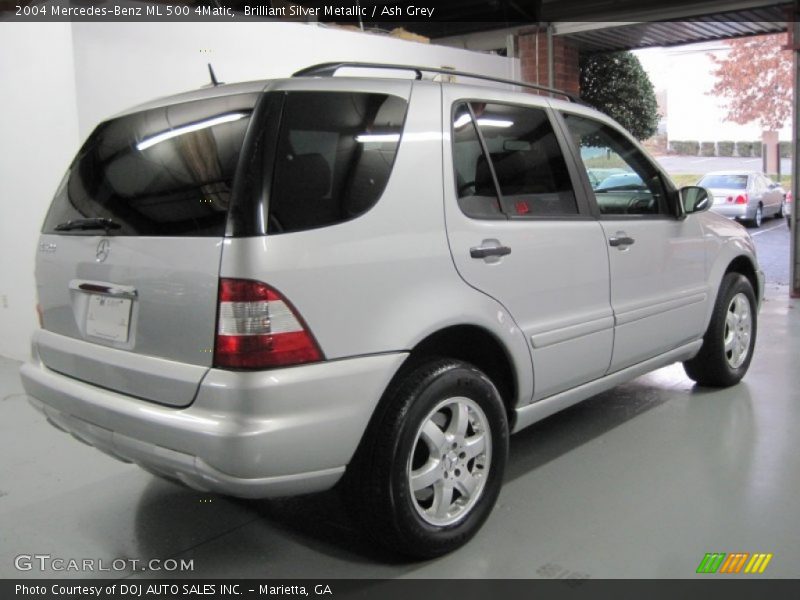 Brilliant Silver Metallic / Ash Grey 2004 Mercedes-Benz ML 500 4Matic