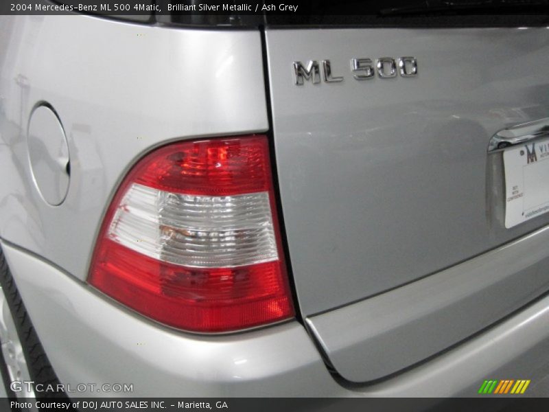 Brilliant Silver Metallic / Ash Grey 2004 Mercedes-Benz ML 500 4Matic
