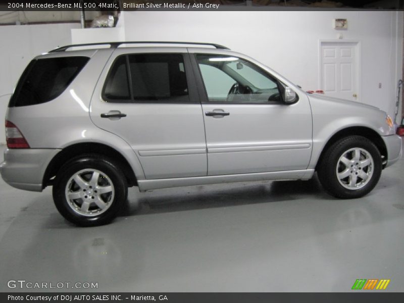 Brilliant Silver Metallic / Ash Grey 2004 Mercedes-Benz ML 500 4Matic