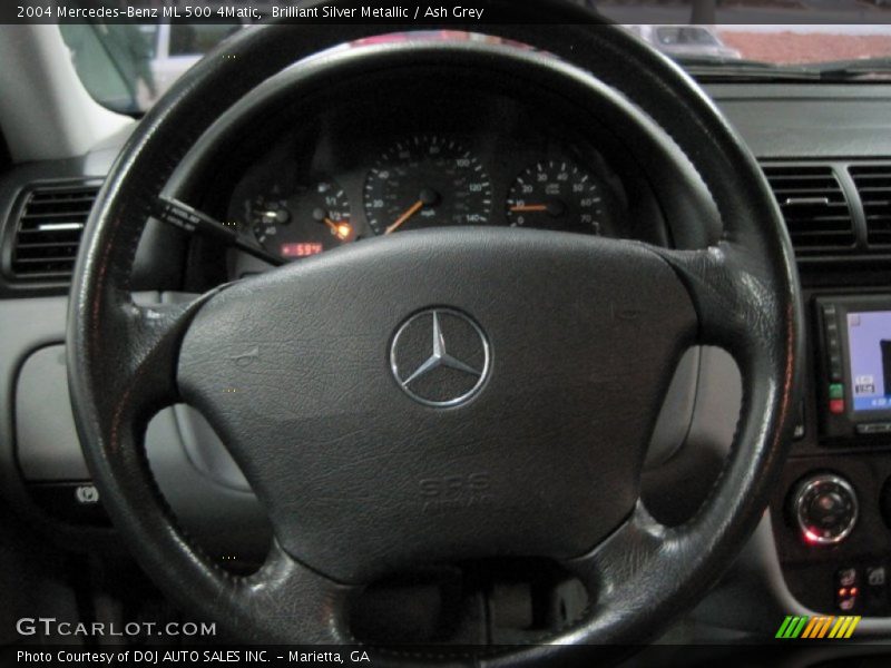 Brilliant Silver Metallic / Ash Grey 2004 Mercedes-Benz ML 500 4Matic