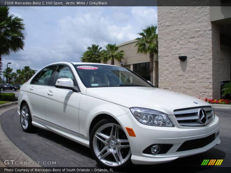 Arctic White / Grey/Black 2008 Mercedes-Benz C 300 Sport