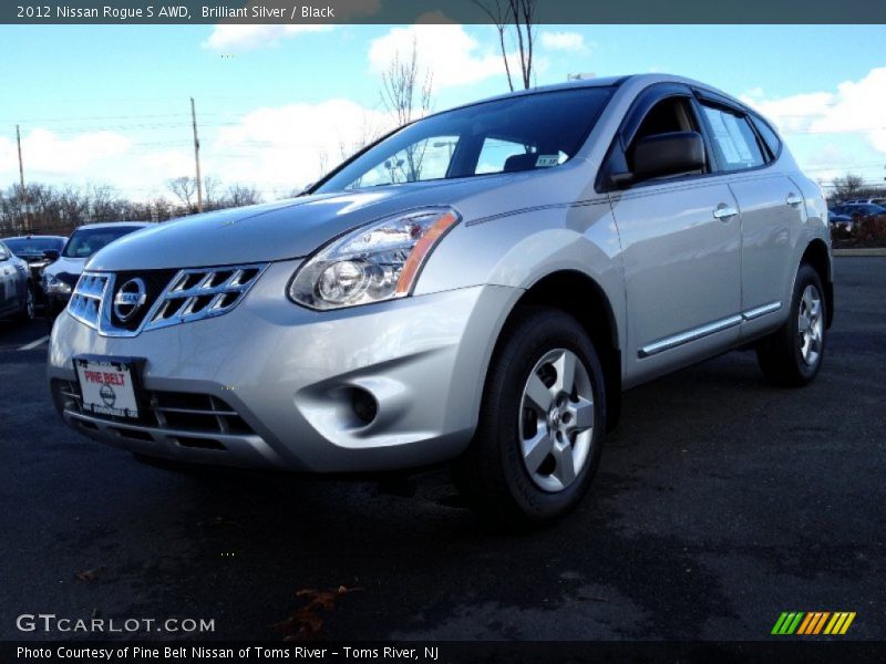 Brilliant Silver / Black 2012 Nissan Rogue S AWD