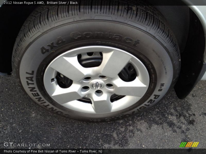 Brilliant Silver / Black 2012 Nissan Rogue S AWD