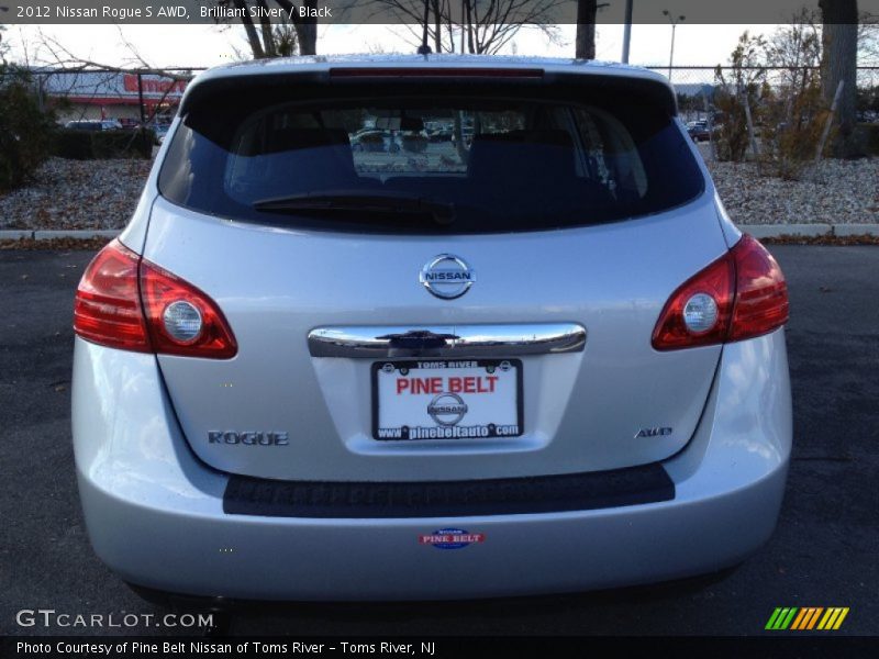 Brilliant Silver / Black 2012 Nissan Rogue S AWD