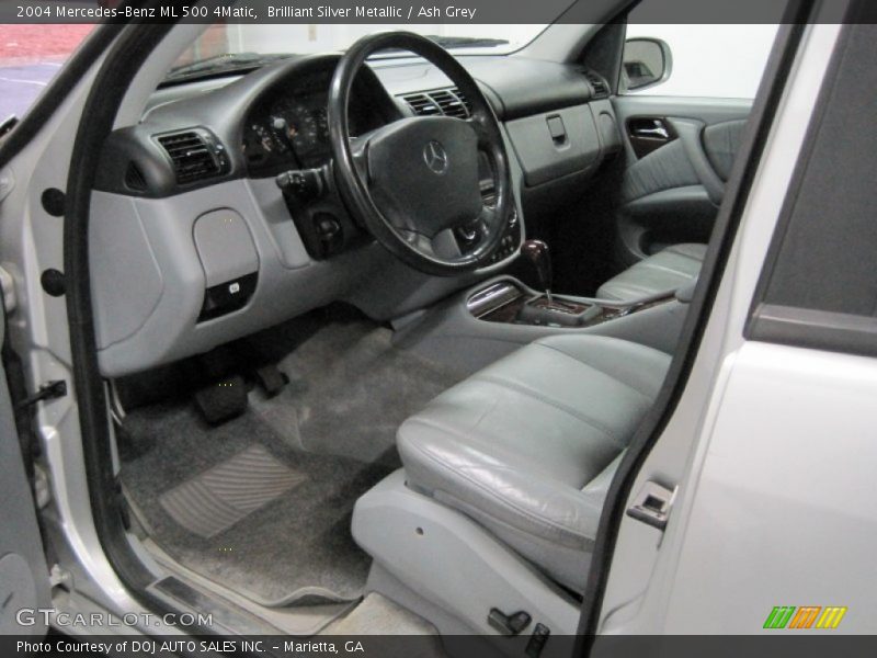Brilliant Silver Metallic / Ash Grey 2004 Mercedes-Benz ML 500 4Matic