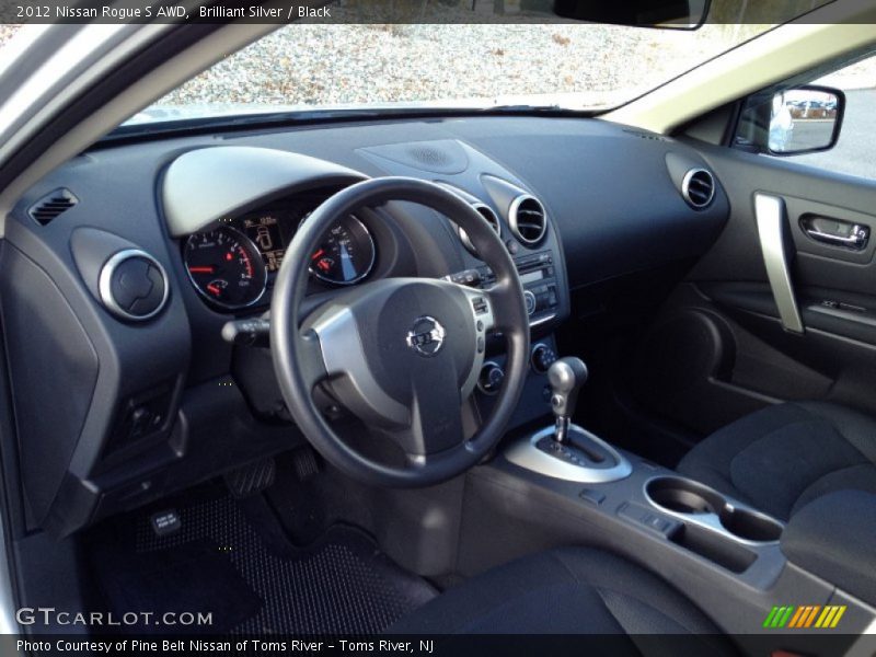 Brilliant Silver / Black 2012 Nissan Rogue S AWD