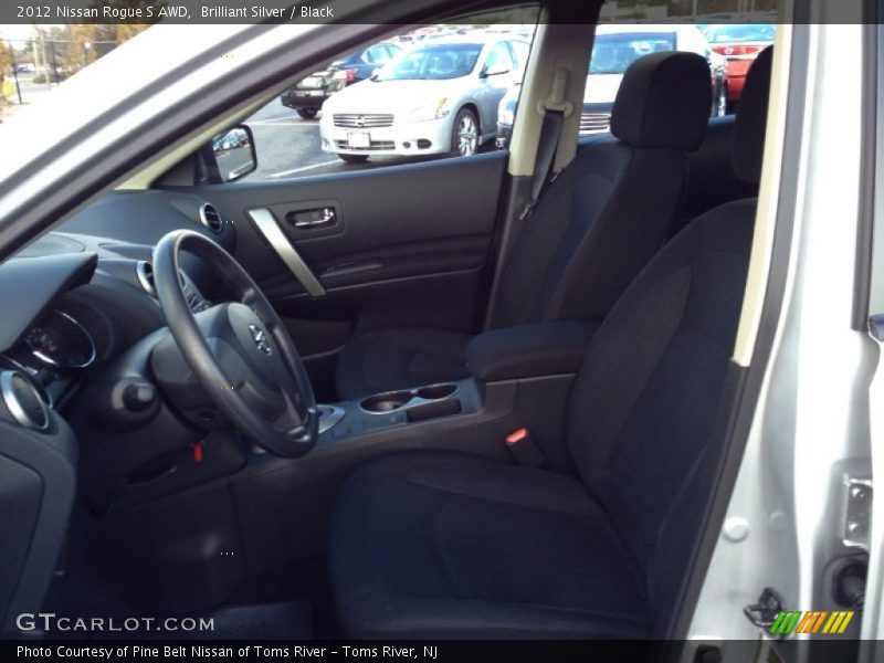 Brilliant Silver / Black 2012 Nissan Rogue S AWD
