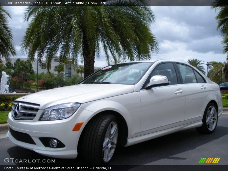 Arctic White / Grey/Black 2008 Mercedes-Benz C 300 Sport