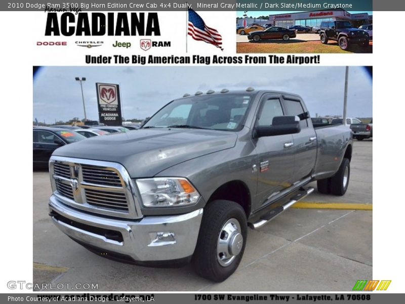 Mineral Gray Metallic / Dark Slate/Medium Graystone 2010 Dodge Ram 3500 Big Horn Edition Crew Cab 4x4 Dually