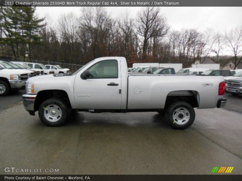 Silver Ice Metallic / Dark Titanium 2013 Chevrolet Silverado 2500HD Work Truck Regular Cab 4x4