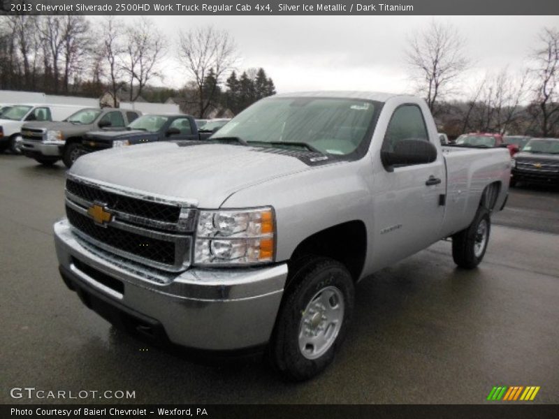 Silver Ice Metallic / Dark Titanium 2013 Chevrolet Silverado 2500HD Work Truck Regular Cab 4x4