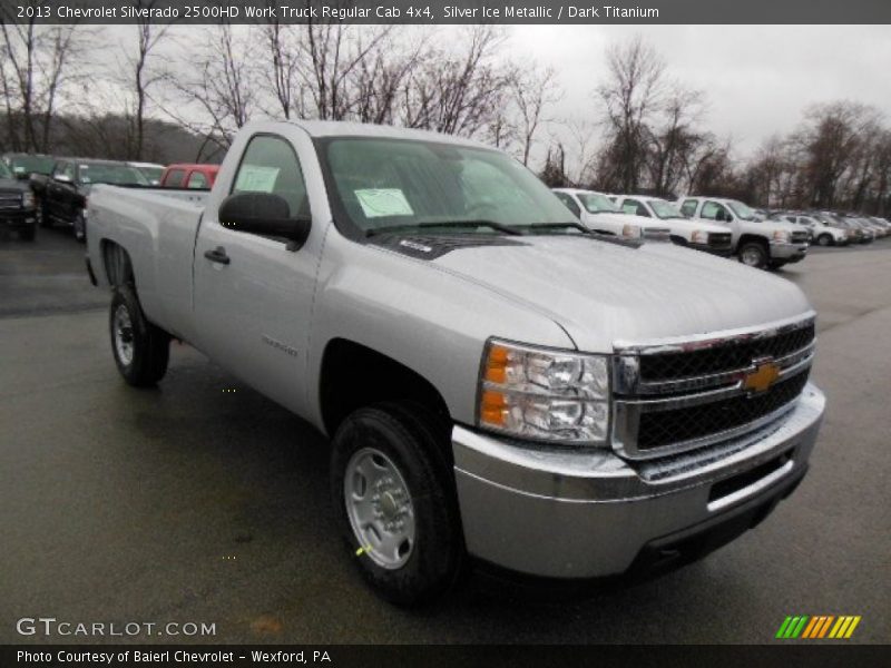 Silver Ice Metallic / Dark Titanium 2013 Chevrolet Silverado 2500HD Work Truck Regular Cab 4x4