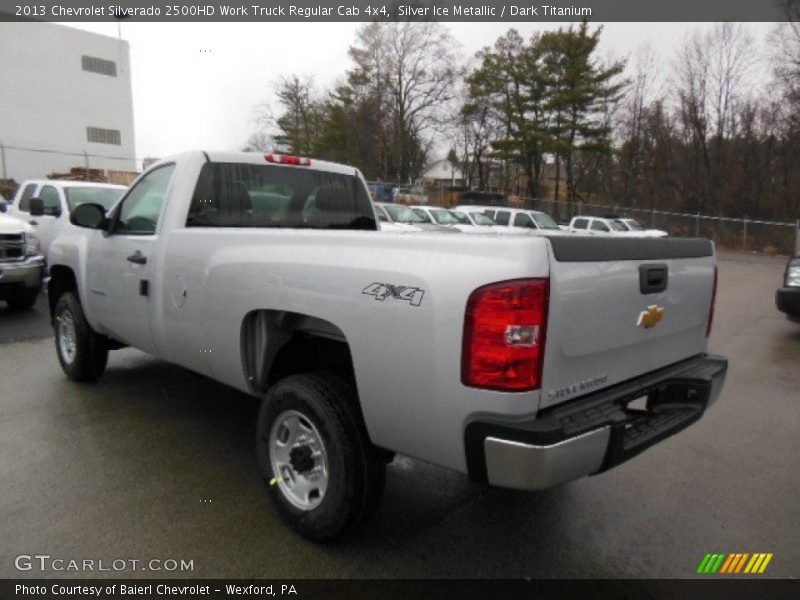 Silver Ice Metallic / Dark Titanium 2013 Chevrolet Silverado 2500HD Work Truck Regular Cab 4x4