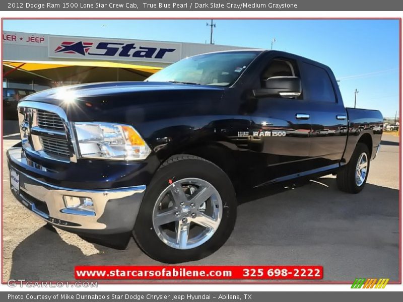 True Blue Pearl / Dark Slate Gray/Medium Graystone 2012 Dodge Ram 1500 Lone Star Crew Cab