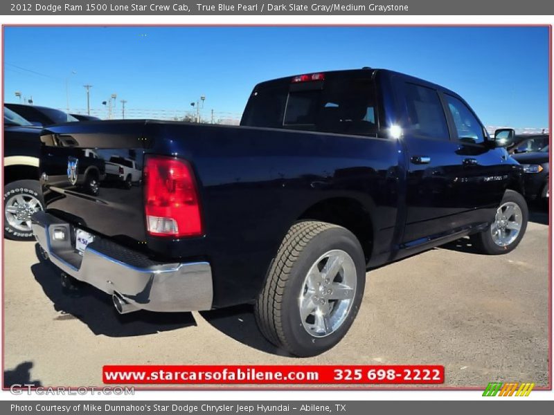 True Blue Pearl / Dark Slate Gray/Medium Graystone 2012 Dodge Ram 1500 Lone Star Crew Cab
