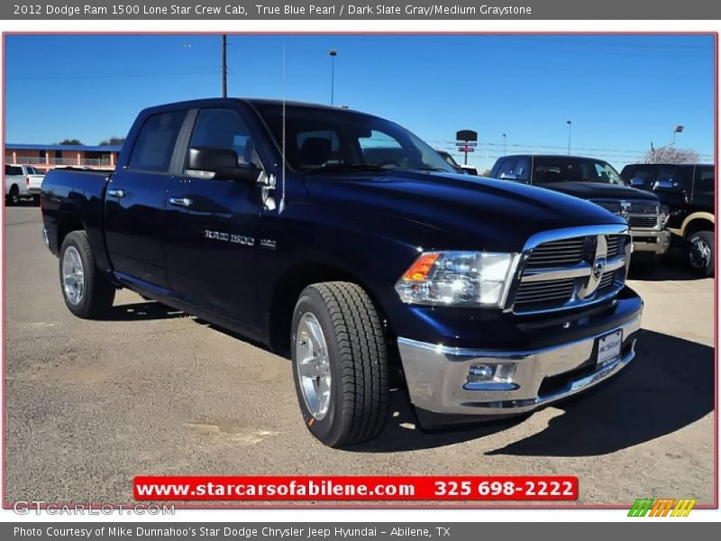 True Blue Pearl / Dark Slate Gray/Medium Graystone 2012 Dodge Ram 1500 Lone Star Crew Cab