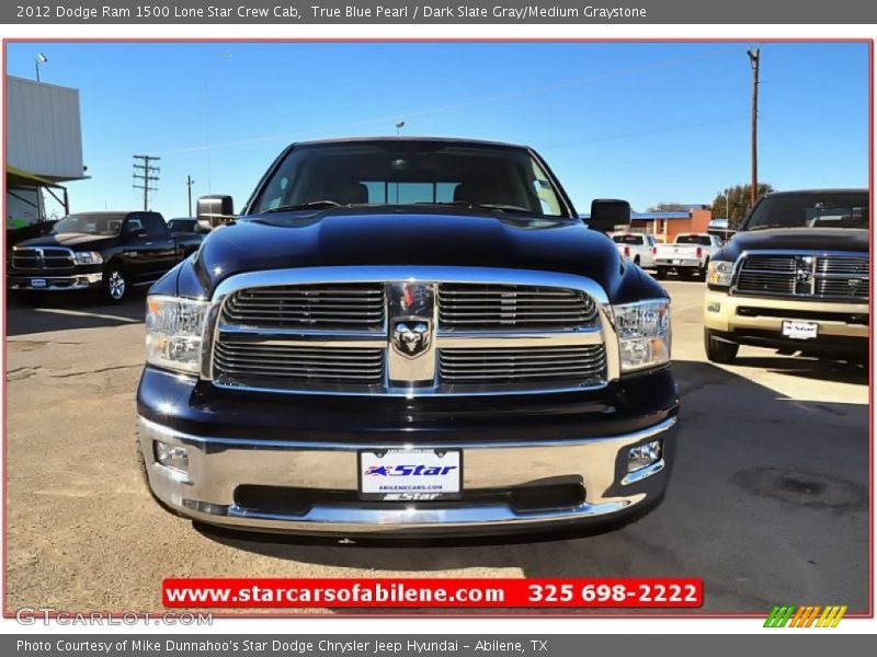 True Blue Pearl / Dark Slate Gray/Medium Graystone 2012 Dodge Ram 1500 Lone Star Crew Cab