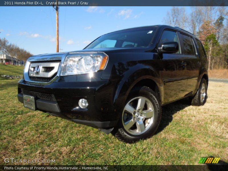 Crystal Black Pearl / Gray 2011 Honda Pilot EX-L