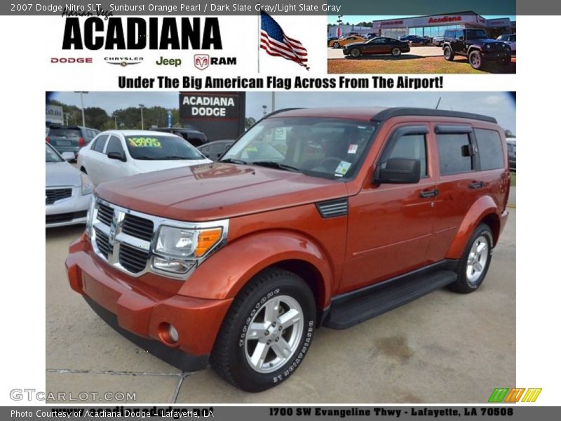 Sunburst Orange Pearl / Dark Slate Gray/Light Slate Gray 2007 Dodge Nitro SLT
