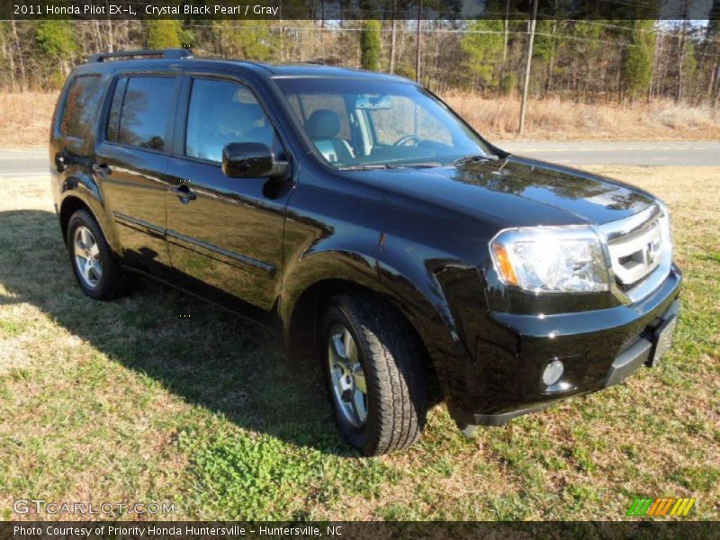 Crystal Black Pearl / Gray 2011 Honda Pilot EX-L
