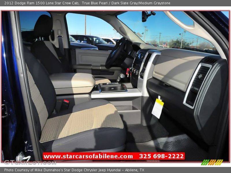 True Blue Pearl / Dark Slate Gray/Medium Graystone 2012 Dodge Ram 1500 Lone Star Crew Cab