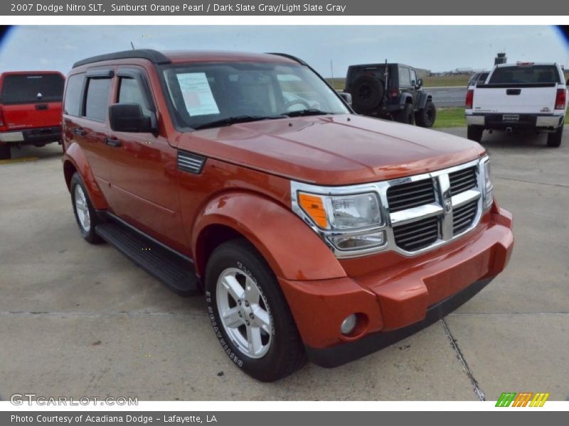 Sunburst Orange Pearl / Dark Slate Gray/Light Slate Gray 2007 Dodge Nitro SLT