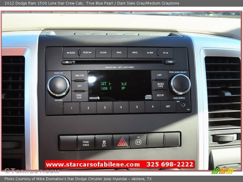 True Blue Pearl / Dark Slate Gray/Medium Graystone 2012 Dodge Ram 1500 Lone Star Crew Cab