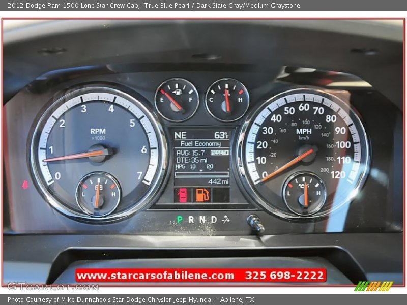 True Blue Pearl / Dark Slate Gray/Medium Graystone 2012 Dodge Ram 1500 Lone Star Crew Cab