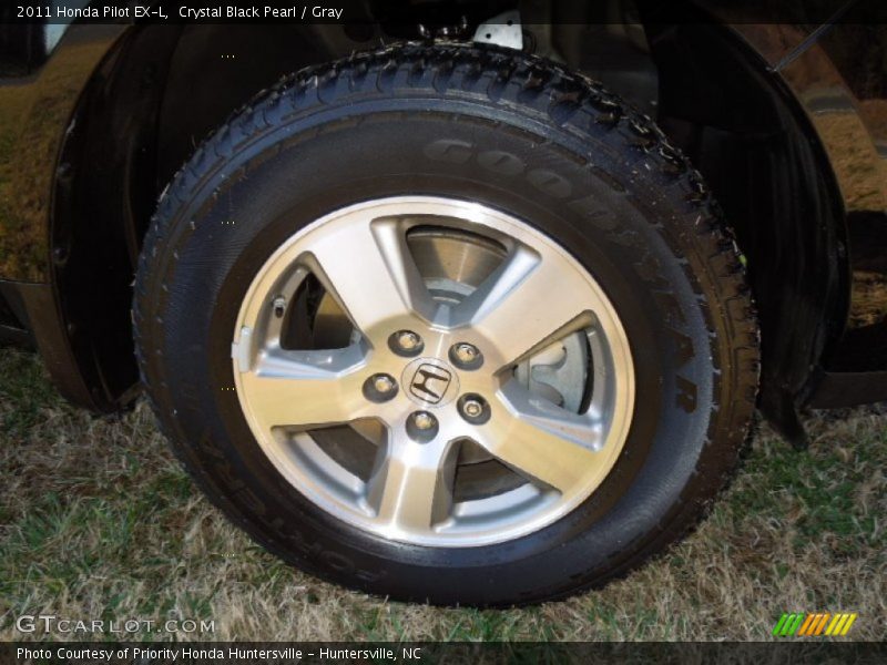 Crystal Black Pearl / Gray 2011 Honda Pilot EX-L