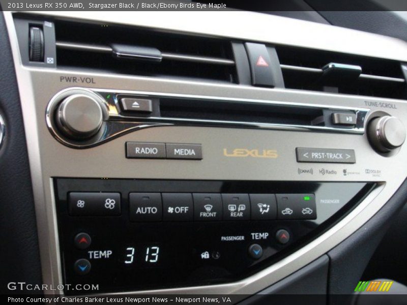 Controls of 2013 RX 350 AWD