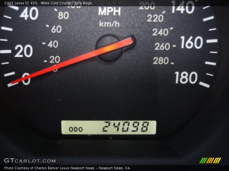 White Gold Crystal / Ecru Beige 2003 Lexus SC 430