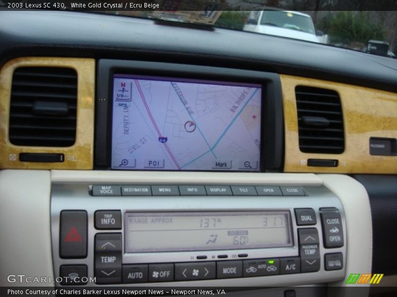 White Gold Crystal / Ecru Beige 2003 Lexus SC 430