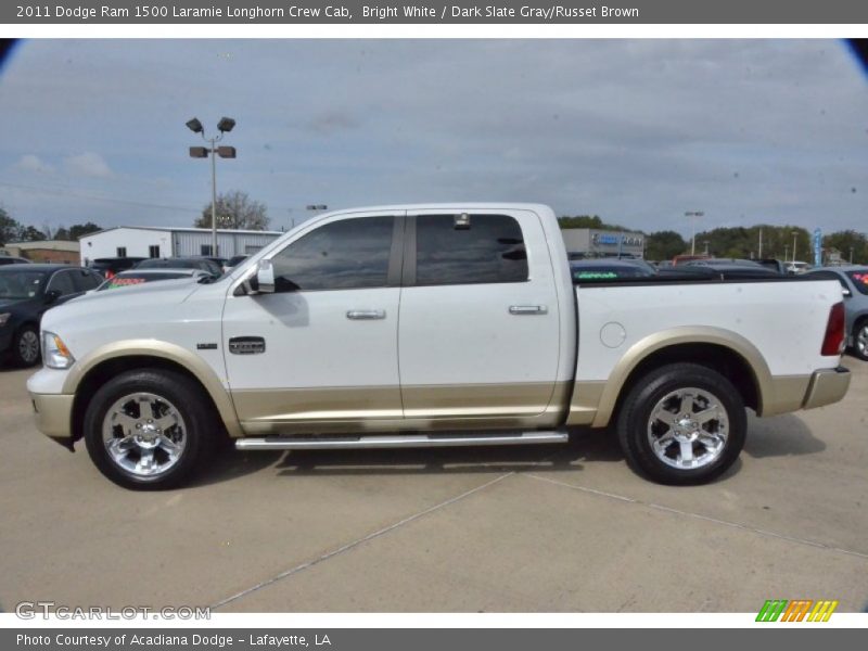 Bright White / Dark Slate Gray/Russet Brown 2011 Dodge Ram 1500 Laramie Longhorn Crew Cab