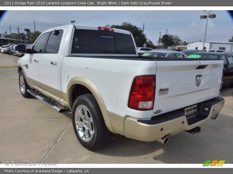 Bright White / Dark Slate Gray/Russet Brown 2011 Dodge Ram 1500 Laramie Longhorn Crew Cab