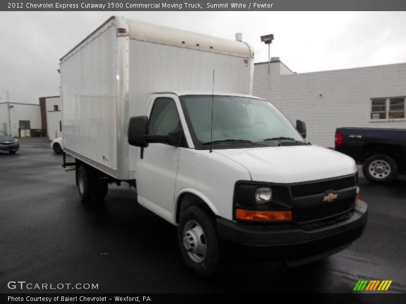 Summit White / Pewter 2012 Chevrolet Express Cutaway 3500 Commercial Moving Truck
